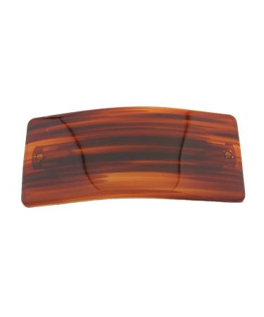 Caravan Large Classic Rectangle Automatic Barrette In Gold Betty Fashion Color Full Square Size