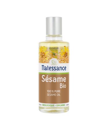 Natessance - Organic Sesame Oil - 100% Pure - Nourishing - Certified Organic - 100 ml bottle