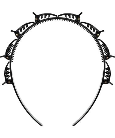 Zac's Alter Ego Set of 2 Strong Black Hair Braiding Twister Plastic Teeth Comb Hair Alice Headbands/Alicebands - Buy Online on GoSupps.com