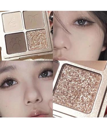 Eyeshadow Velvety Pigmented Blendable Matte Metallic & Shimmer Finishes Creamy Formula Four Way Quad Eye Shadow Palette (2)