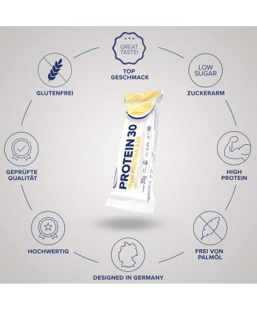 Ironmaxx Protein 30 Bar - Vanilla (24 x 35g) | Gluten-Free Palm Oil-Free Protein Bar | Low-Carb Sugar-Reduced Snack with Vitamins - Buy Online on GoSupps.com