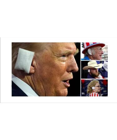 Trump 2024 Ear Bandage Stand Up Ear Bandage White