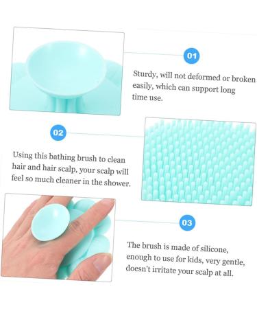 Silicone Shampoo Brush Set - Infant Shower & Hair Washing Brush for Babies | Scalp Massager & Bathing Washer - Buy Online on GoSupps.com
