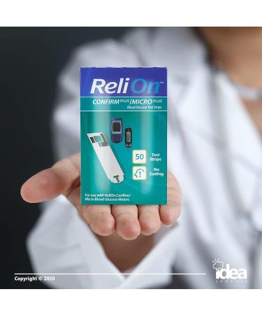 ReliOn Confirm Micro Blood Glucose Test Strips 50 Ct (2 Pack) Bundle + Exclusive Diabetes Care Guide - 100 Count - Buy Online on GoSupps.com