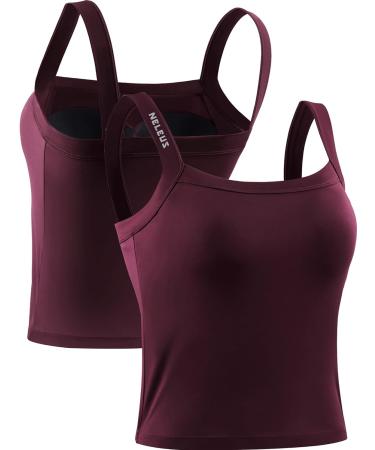 NELEUS Women's 3 Pack Athletic Compression Tank Top with Sport Bra - Black/Grey/Red | Running Shirt - Small 8088 - Buy Online on GoSupps.com