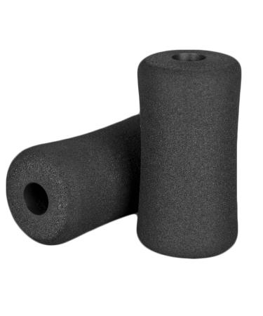 Foam Foot Pads Rollers Set of a Pair for Home Gym Exercise Machines Equipments Replacements with 1 Inch(2.5cm) Rod (Foam 5.12" X 2.76" Od X 0.87" Id)