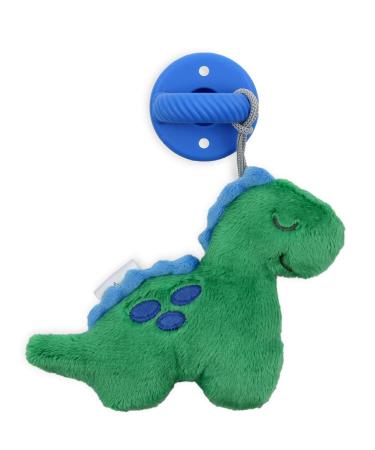 Itzy Ritzy Sweetie Pal Silicone Pacifier & Plush Lovey Set - Dino 0+ Months - Buy Online on GoSupps.com