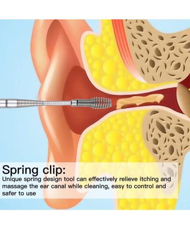 FERCAISH Earwax Removal Kit - 6 Pcs Stainless Steel Ear Cleaning Tool Set for Men and Women - Spiral Massage Ear Pick and Canal Cleaner (Silver) - Buy Online on GoSupps.com