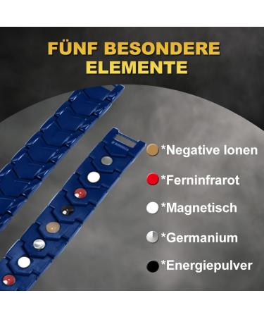 HAQI Mens Magnetic Bracelet - Health Energy Therapy Jewelry for Arthritis - Stainless Steel Black - Buy Online on GoSupps.com