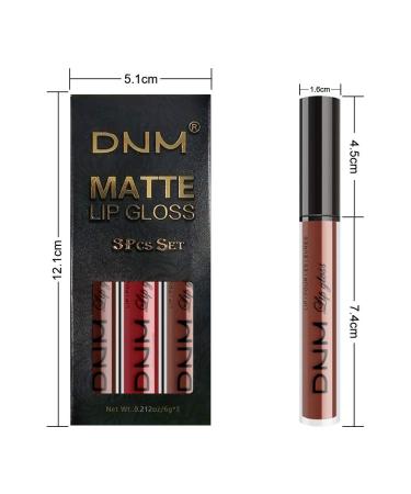 3Pcs Deep Red Brown Matte Lipstick Set | Long Lasting 24Hr Lip Stain | Waterproof Lip Gloss Gift Set - SET02 - Buy Online on GoSupps.com