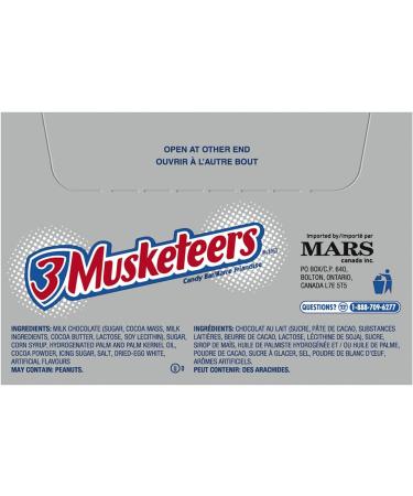 3 MUSKETEERS Chocolate Nougat Candy Bar Full Size Bar 54g (Pack of 36) - Buy Online on GoSupps.com