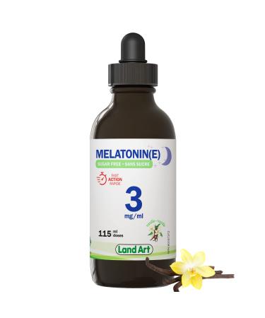 Liquid Melatonin 115ml - Sugar Free - Sleep Aid - Maximum Absorption - Great Taste - Vegan - GMO Free - Gluten Free - Made in Canada