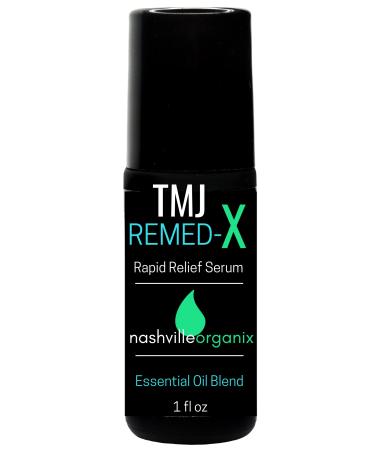 Dr. A's TMJ Remed-X Rapid Relief Serum | Deep Muscle & Jaw Tension Essential Oil Cream | Organic TMJ Relief Product | Eases Teeth Grinding Roll-On Bottle 1oz