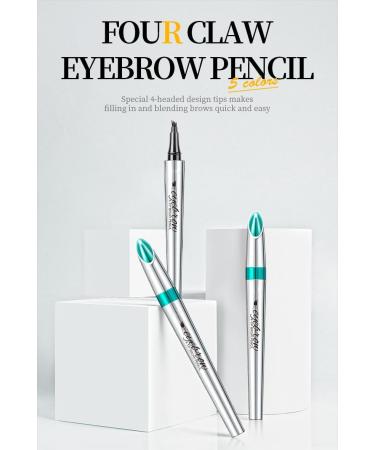 Eyebrow Pencil Quad-Tip Split Eyebrow Pencil Highly Effective Filler for a Long-Lasting Natural Wild Eyebrow Look Natural and Long-Lasting 5 Colors to Choose From (2) - Buy Online on GoSupps.com