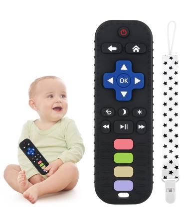Chuya Baby Teether Toy Chew Toy for Babies 0-24 Months TV Remote Control Shape Teething Relief Baby Toys for Infants (Black) - Buy Online on GoSupps.com