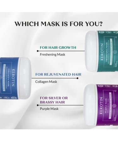 Kerotin Collagen Hair Mask Treatment - Restores, Moisturizes, and Repairs Damaged Hair - Keratin Protein Infused for Deep Conditioning - Paraben and Sulfate-Free - Made in the USA - Buy Online on GoSupps.com