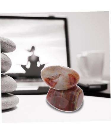 FRCOLOR 2pcs Irregular Agate Stone Crystal Decor - Healing Moss Stones for Yoga & Mindfulness - Natural Sardonyx Pebble Palm Stones - 4.00x3.00x1.50 CM - Buy Online on GoSupps.com