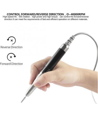 Electric Nail File 40000RPM Portable Electric Nail Art Drill Machine Grinding Buffing Polisher Manicure Polishing Device with Handle Pedicure Tool - Buy Online on GoSupps.com