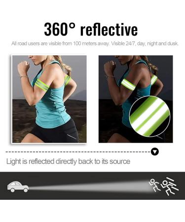 O-kinee Reflective Ligaments | Self-Adhesive Reflector Tape & Safety Band for Joggers & Cyclists - 4 Pack Gray Green - Buy Online on GoSupps.com