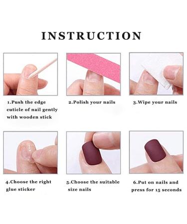 Aksod Green Flower Print Short Press on Nails - 24Pcs (Style A) - Buy Online on GoSupps.com