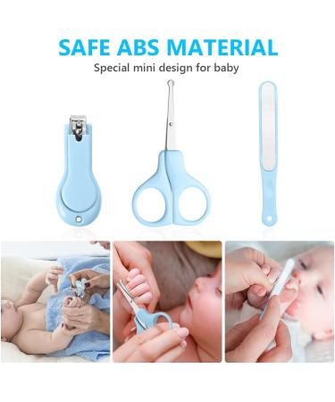 Vicloon Baby Nail Care Set - 5-in-1 Kit for Newborns & Toddlers - Includes Clippers, Scissor, Earpick, File, Tweezer - Blue - Buy Online on GoSupps.com