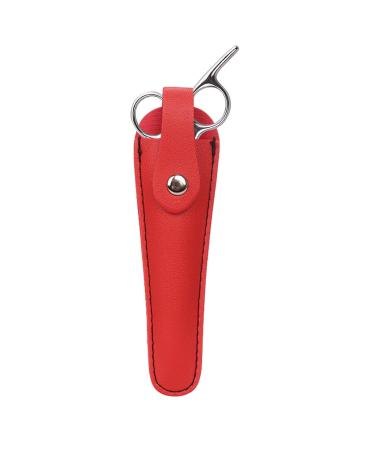 Scissors Sheath - Salon Hair Scissor Holster Bag | Salon Scissor Portable Shears Protective Covers Hairdressers Tool Organizer for Barber Red