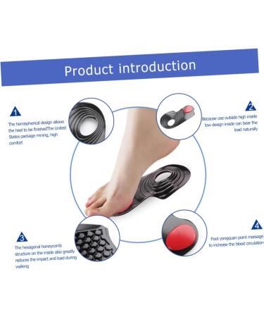 Buy Hemoton 3 Pairs Orthopedic Insoles - Silicone Gel Inserts for Plantar Fasciitis | 3/4 Orthotic Pads for Ultimate Foot Comfort - Buy Online on GoSupps.com
