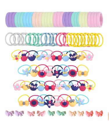 Cute Girls Elastic Hair Ties Girls Hair Accessories Rubber Bands for Hair Ponytail Holders Hair Ties for Girls and Kids  Multicolor Hair Ties (Multicolor)