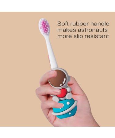 Beautiful Astronaut Children's Toothbrush with Soft Bristles - Non-Slip Gift for Boys & Girls - Ideal for Kids' Oral Care - Buy Online on GoSupps.com
