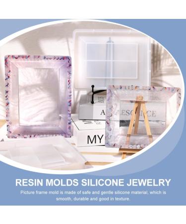 VILLCASE 5pcs Square Photo Frame Mold Frame Molding DIY Photo Frames Crafts Molds Fondant Molds Square Frame Silicone Chocolate Mold Supplies White Silica Gel Crystal Epoxy Whitex5pcs 2.2X17.7X22.7CMx5pcs - Buy Online on GoSupps.com