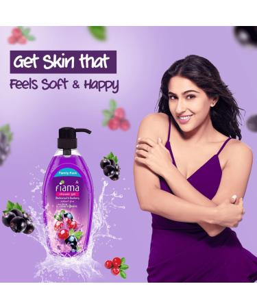RUVYAA Fi.ama Body Wash Shower Gel Blackcurrant & Bearberry 900ml Family Pack Body Wash for Women & Men with Skin Conditioners for Radiant Glow Suitable for All Skin Types - Buy Online on GoSupps.com
