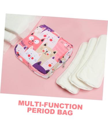 2pcs Feminine Menstruation Storage Bag Set | Period Pad Pouch & Tampon Wallet for Teen Girls | Coin Purse & Lipstick Holder | Practical and Stylish Period Bag - Buy Online on GoSupps.com