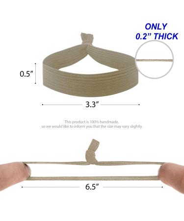 Havhaf Knotted Men's Hair Gum | No Damage Durable Bun & Curl Hair Ties for Long Thick Hair | 5-Piece (Cream) | Elastic & Strong for Boys - Buy Online on GoSupps.com