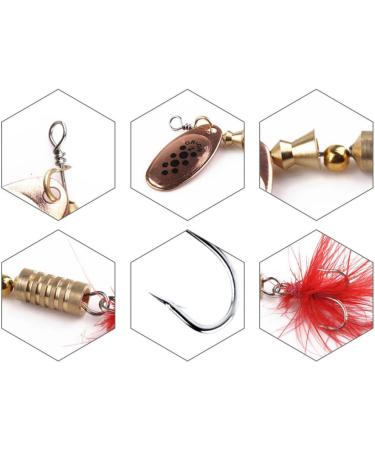 10PCS Spinner Lures Metal Bait Sequins Spinner Fishing Lures Fishing Lures Fishing Accessories Fishing Spinners Lifelike Fishing Bait Crankbaits Set for Outdoor Fishing Red - Buy Online on GoSupps.com
