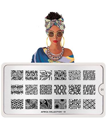 MoYou-London Stencil Africa Collection 01 Africa Plate Collection 01