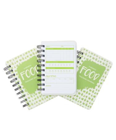 3 Pack Calorie Counter Book for Weight Loss, 90-Day Meal Tracker Notebook with Pockets (5 x 3.5 In)