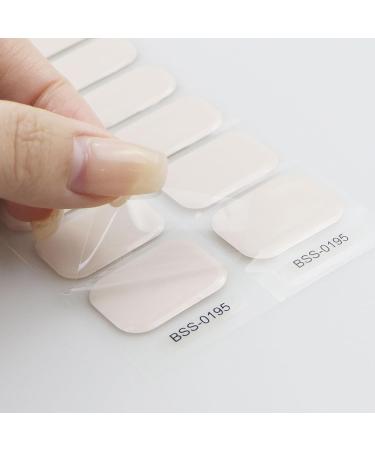 JMEOWIO Semi Cured Gel Nail Strips - Beige & White Nail Stickers for Stunning Nail Art | International Shipping Available - Buy Online on GoSupps.com