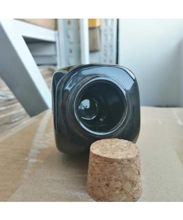 Porcelain Dappen Dish with Wooden Cap - Nail Art Acrylic Powder Tool in Cube Style (Black) - Buy Online on GoSupps.com