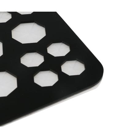 MY MIRONEY Black & White Makeup Brush Drying Rack | 26 Holes Makeup Brush Holder & Dryer Stand - International Shipping Available - Buy Online on GoSupps.com