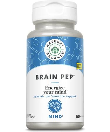 Natural Balance Brain Pep | Ginkgo Biloba & Kola Nut Supplement for Memory, Focus & Clarity | 60 Capsules - Buy Online on GoSupps.com