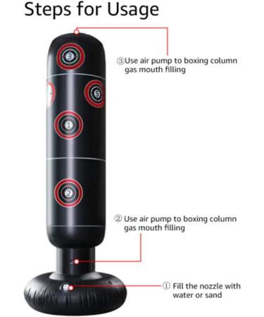 Inflatable Training Boxing Punching Bag 160cm PVC for Adults & Kids - Buy Online on GoSupps.com