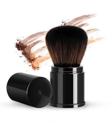 Soft Powder Makeup Brush | Kabuki Brush for Face, Cheeks, Bronzer, Blush & Foundation - Black - Buy Online on GoSupps.com