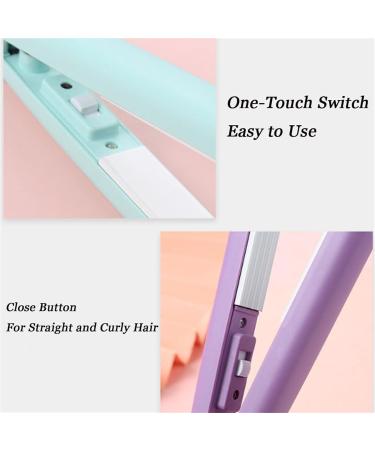 Mini Ceramic Hair Curler for Short Hair - Compact Curling Iron & Straightener in Green | Perfect for Pixie Cuts - Buy Online on GoSupps.com