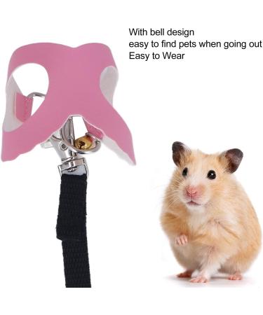 Shop Tocked Vest & Leash Set - Premium Artificial Leather for Guinea Pigs Hamsters Ferrets & Chinchillas - 3 Sizes Nylon Line & Bell - Pink | International Shipping Available - Buy Online on GoSupps.com