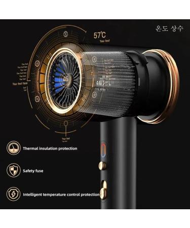 Dewedrt 1870W 3th Gear Professional Hair Dryer Negative Ionic Blow Dryer Hot Cold Wind Air Brush Hair Dryer Salon Tool US Plug - Buy Online on GoSupps.com