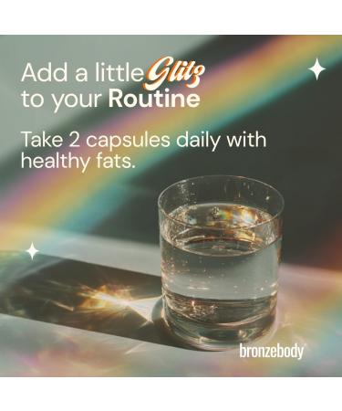 bronzebody GLITZ The Daily Sun Prep Supplement with Caroten6 Complex | Astaxanthin Lutein Lycopene & Annatto | 60 Veggie Capsules - Buy Online on GoSupps.com