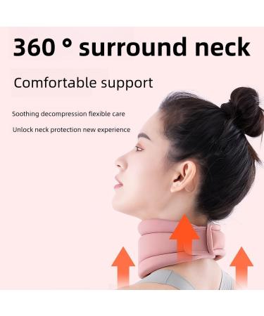 Quixex Ergonomic Neck Support - Adjustable Soft Nylon Foam Collar for Office & Home Comfort (Pink) - Buy Online on GoSupps.com