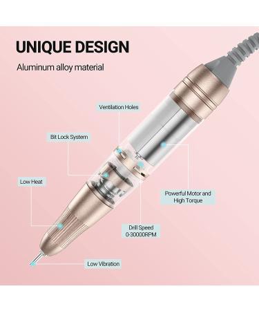 MelodySusie Professional 2-in-1 Nail Drill & Lamp - 30000 RPM, 60W Dryer for Acrylic, Gel & Poly Nails - Salon Quality at Home (Gold) - Buy Online on GoSupps.com
