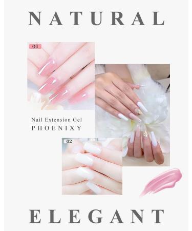 Phoenixy Poly Nail Gel Kit with Lamp - 6 Colours Poly Extension Gel Starter Set for Women - Buy Online on GoSupps.com