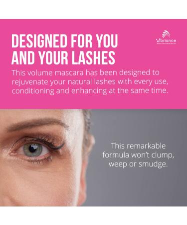 Vibriance Volumizing Mascara - Lift, Lengthen, and Moisturize | Easy Application, No Clumps, No Smudges | Water-Based Organic Ingredients | Black Mascara - Buy Online on GoSupps.com